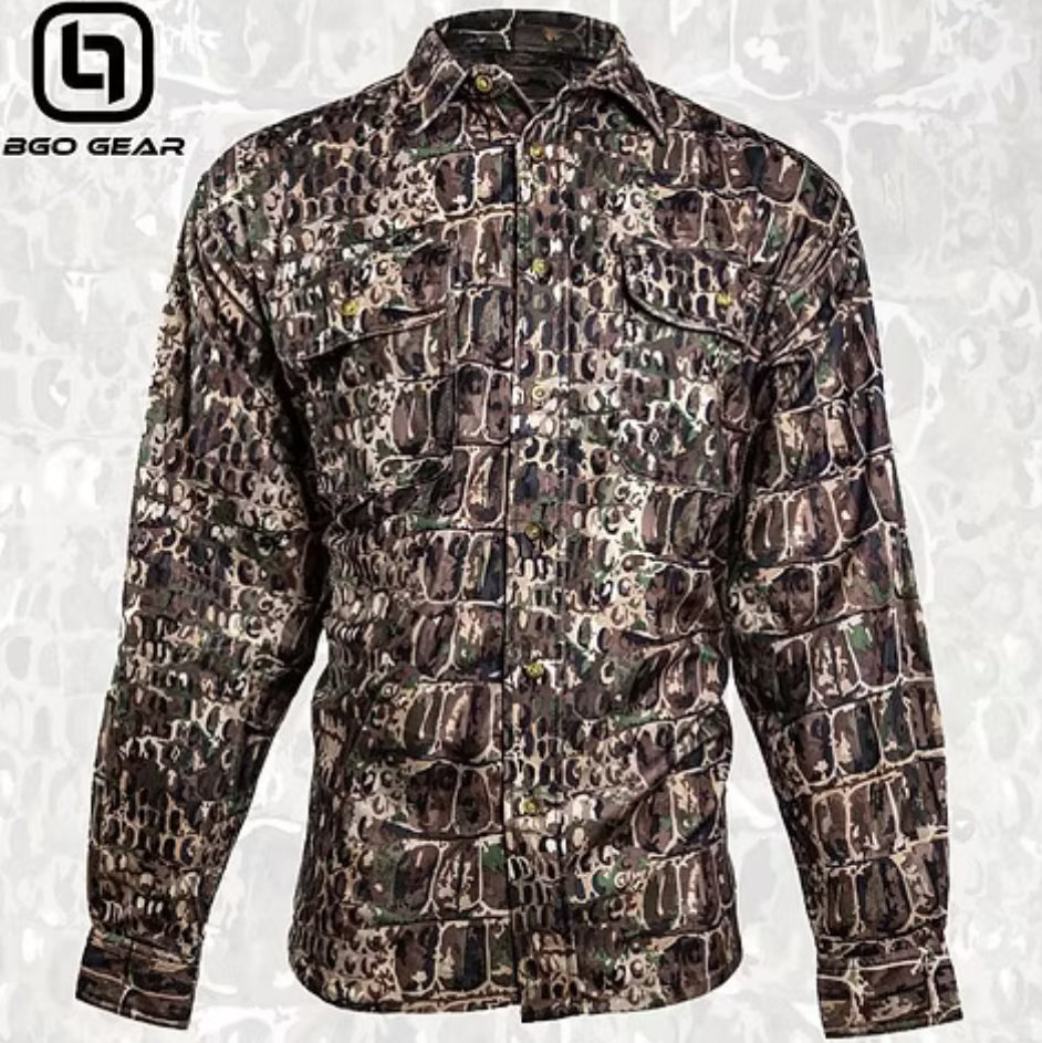 BGO Hunter's Camo Button Down Performance Shirt