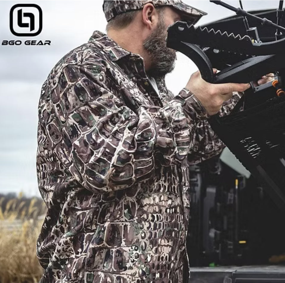 BGO Hunter's Camo Button Down Performance Shirt